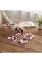 Pop Art Love Chill Themed Valentine's Day Gift Natural Stone Travertine Coasters Set of 4 - 2