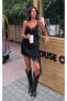 Lace Detailed Strappy Asymmetric Dress - 4