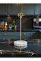 Kitchen Set 103 Spice Jar Breakfast Paper Towel Holder Spoon Rest Ceramic Pattern Gold - 5