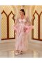 Special Design Feather, Lace Detailed 2-Piece Long Robe