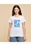 Printed T-Shirt with Crew Neck and Short Sleeves