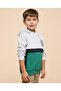 Color Block Hoodie with Long Sleeves - 3