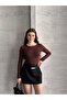 Women's Crew Neck Transparent Blouse - 4