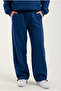 Women's Silvery Glitter Baggy Leg Adjustable Fleece-Lined Sweatpants