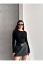 Women's Crew Neck Transparent Blouse - 5