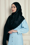 Veine Premium Viscose Shawl – Natural Crinkle Texture, Shimmering, Flowy, Stylish and Elegant Posture - Black - - 4