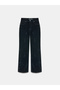 72108 Velvet Wide Leg Trousers-Black - 5