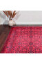 Red Oriental Patterned Rug – Non-Slip Base, Washable, Living Room & Sitting Room - 3