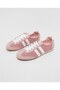 Women Pink Textured Lace Up Sneakers - 4