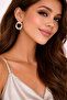Steel Earrings with Interlocking Ring Design |   Silver Color Modern and Stylish Women's Earrings - 3