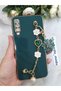Samsung A7 2018 Compatible Flower Stone Hand Touch Laser Cut Shiny Case - 3