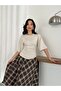 Women's Stone Back Lace-Up Detailed Blouse - 7