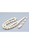 Handcrafted Systemic Pointed Sphere Cut Large Whale Bone Prayer Beads - 2