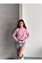 Women's Crew Neck Long Sleeve Striped Tunic - 2