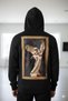 Men's Black Angelica Rose Detailed Hooded Sweatshirt - 3