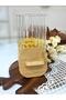 Square Line Striped Glass Jar 1500 ml Tkebt Transparent - 2