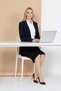 Women's Black Pencil Skirt High Waist Straight Cut Soft Textured Slit Stylish Midi Skirt - Women's Skirt - 5