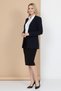 Women's Black Pencil Skirt High Waist Straight Cut Soft Textured Slit Stylish Midi Skirt - Women's Skirt - 3