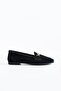 Drenste Arma Buckle Genuine Leather Women's Ballerinas Black Suede - 2