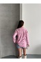 Women's Crew Neck Long Sleeve Striped Tunic - 8