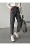 Bacak Lazer Yirtik Kar Snow Black Mom Jeans - 4