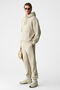 Marshallhoodie Men's Cotton Fleece Lined Embroidered Relaxed Stone Color Tracksuit Set - 2