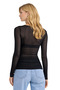 Women's Boat Neck Transparent Blouse - 3