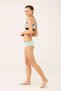 Women's Cotton Lycra 3-Piece Multicolored Pink - Yellow - Mint Shorts Panties - 7