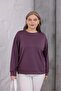 Plus Size Crew Neck Basic Sweatshirt