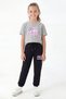 3-Piece Assorted Print Detailed Crew Neck Girls' 6-Piece Top and Bottom Set - 2