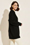 Self-Patterned Knitwear Tunic R4444 Black - 3