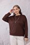 Plus Size Crew Neck Basic Sweatshirt - 4