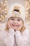 Children's Hat Stretchy Ribbed Beanie Plush Teddy Bear Detail Adult Boys Girls Unisex Bear Hat Beanie