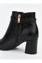 Leather Look Women's Heeled Boots - 5