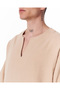 Men's Oversized Beige Linen T-Shirt - 7