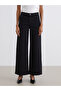 Black Wideleg Women's Jeans - 2
