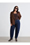 Navy Blue Plus Size Straight Fit Women's Jeans
