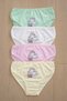 Girl's Cotton Panties, Pack of 4, Cute Patterned, Soft Waistband, Elastic, Breathable Fabric, Clear - 2