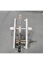 White Mirrored Aluminum Door Handle, Lock and Barrel Set 85/35 Axis - 3
