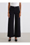 Black Wideleg Women's Jeans - 2