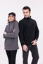Unisex Anti Pilling Half Zipper Fleece Sweatshirt Mock Neck 3 Color Set (Black – Gray Melange – Blue) - 3
