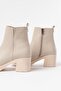 Zri̇n-3057 Premium Beige Elastic Zippered Thick Heeled Daily Women's Boots - 2