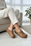 Lovi Women's Gold Buckle Geometric Patterned Comfort Clog Women's Slippers Luxury Design - 5