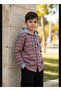 Unisex Children's Shirt with Hooded Stripes and Elasticated Cuffs