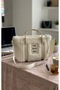 Women's Mink Fur Plush Crossbody Bag with Column Strap 18Cmx21Cm - 3