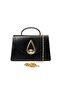 Black Small Size Women's Evening Dress Single Compartment Silver Accessory Hand and Chain Strap Shoulder Bag - 4