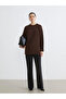 Esvab • Modern & Distinctive Zero Roba Collar Loose Fit Women's Knitwear Tunic - 3