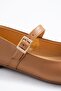 Blumest Flat Beret with Scarf Genuine Leather Women's Ballet Flats Tan Skin - 5