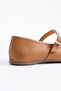 Blumest Flat Beret with Scarf Genuine Leather Women's Ballet Flats Tan Skin - 4
