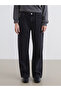 Black Wideleg Women's Jeans - 2